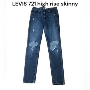 LEVIS 721 high rise skinny jeans